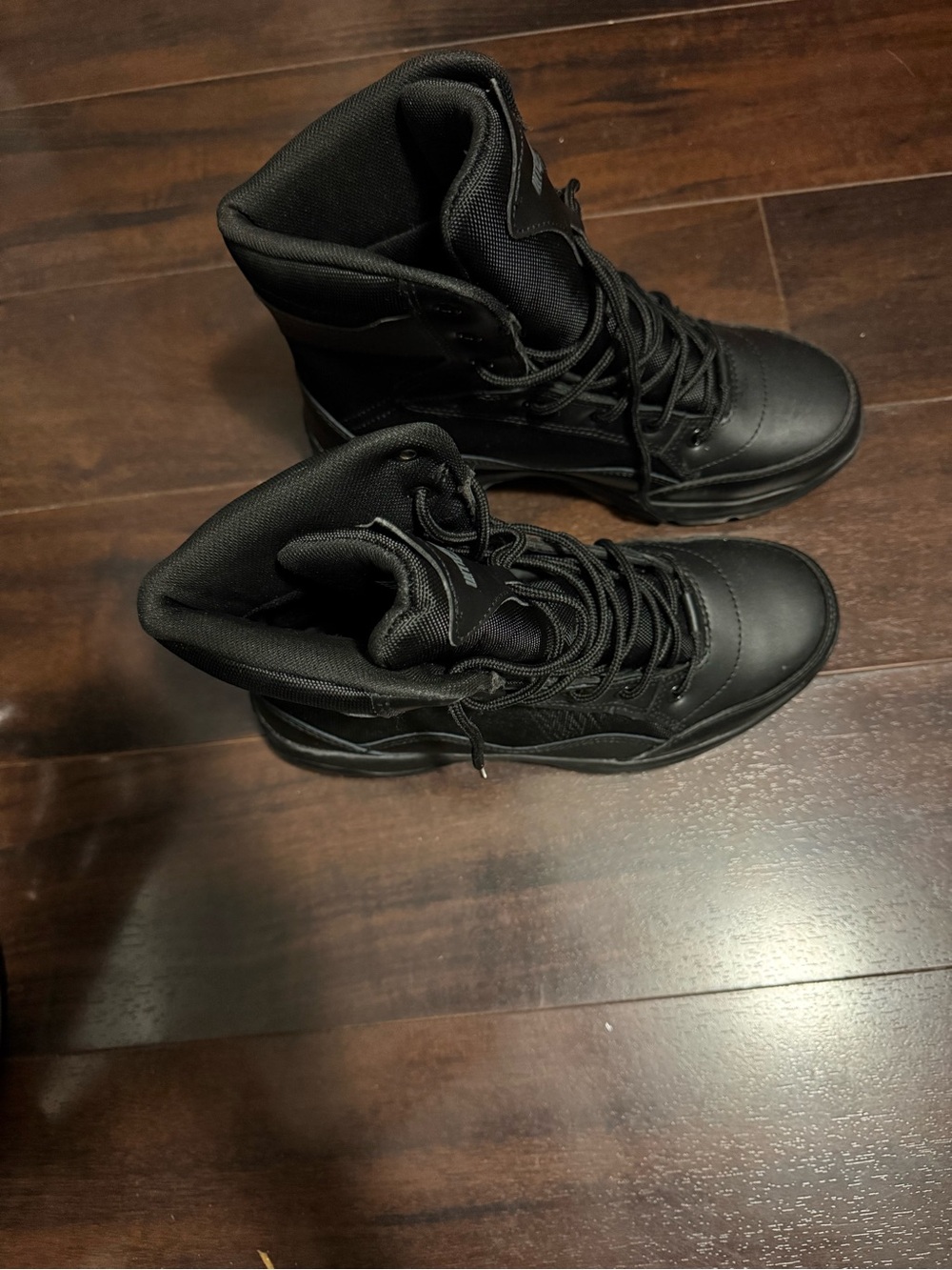 Men's Black Tactical Lace-Up Boots